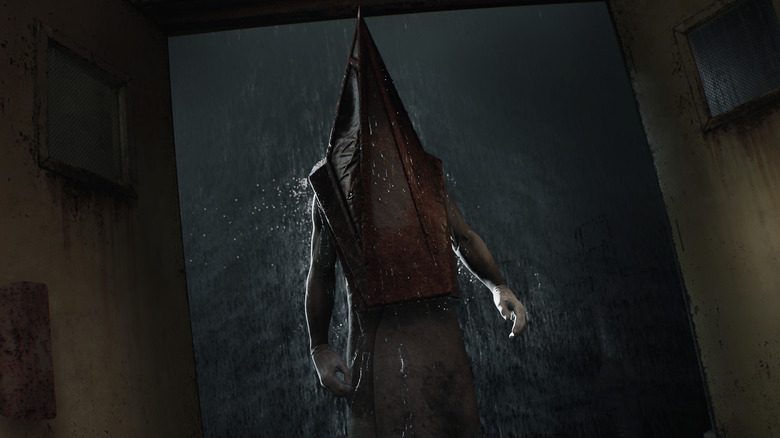 Pyramid Head coming out of rain