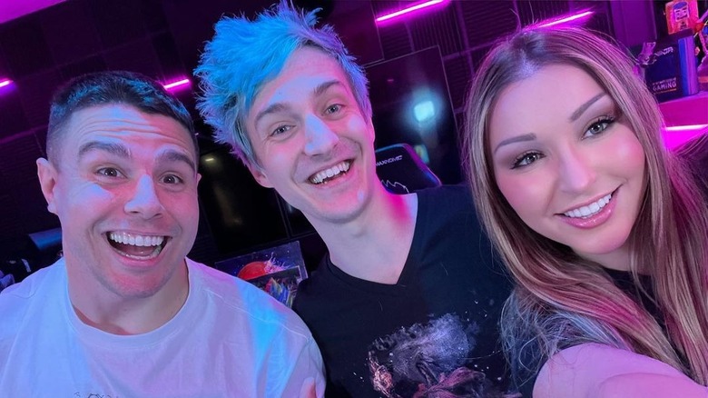 Ninja sitting with two friends