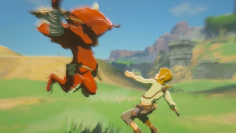 Legend of Zelda: Breath of the Wild Link dodging