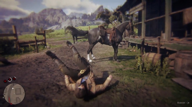 RDR2 kicked by Horse
