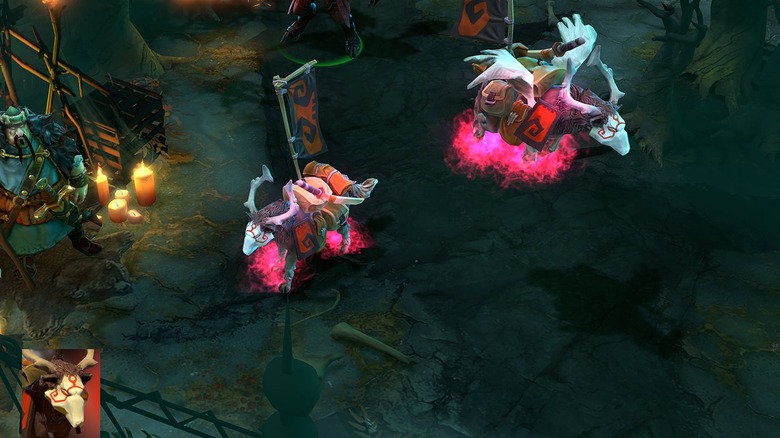 Ethereal Flames Pink War Dog