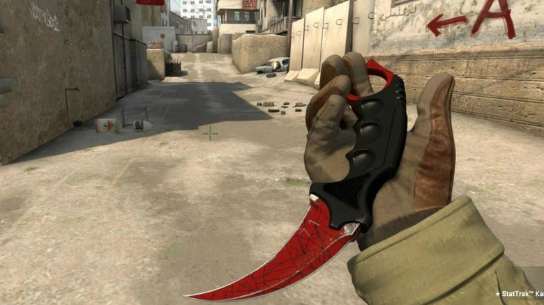 Stat-Trak Karambit Crimson Web