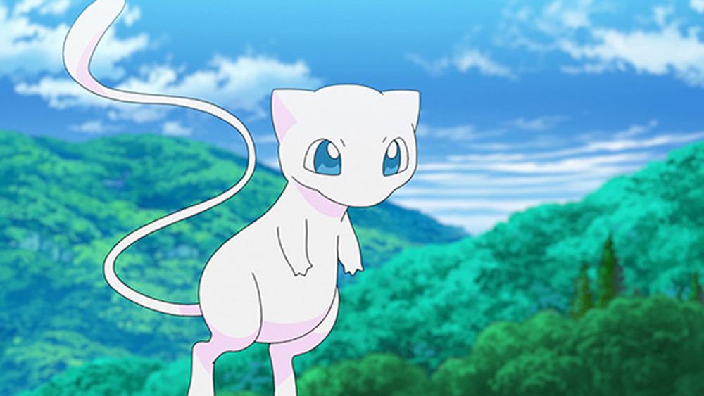 Mew Floating Above Forest