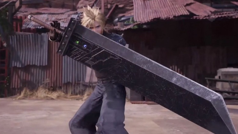 A man wields a massive sword