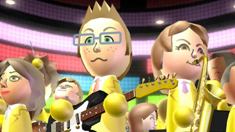 Mii playing guitar