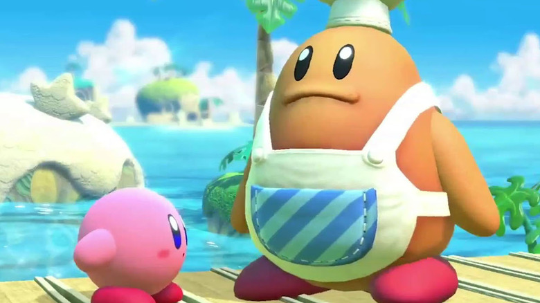 Kirby eats Chef Kawasaki