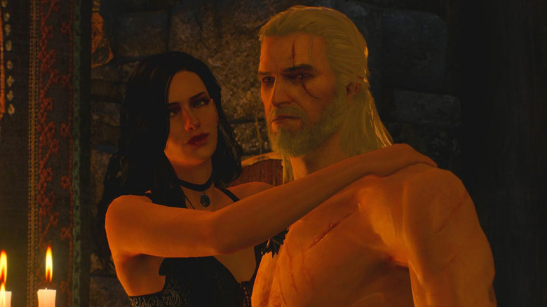 witcher 3 wild hunt geralt yennefer unicorn sex