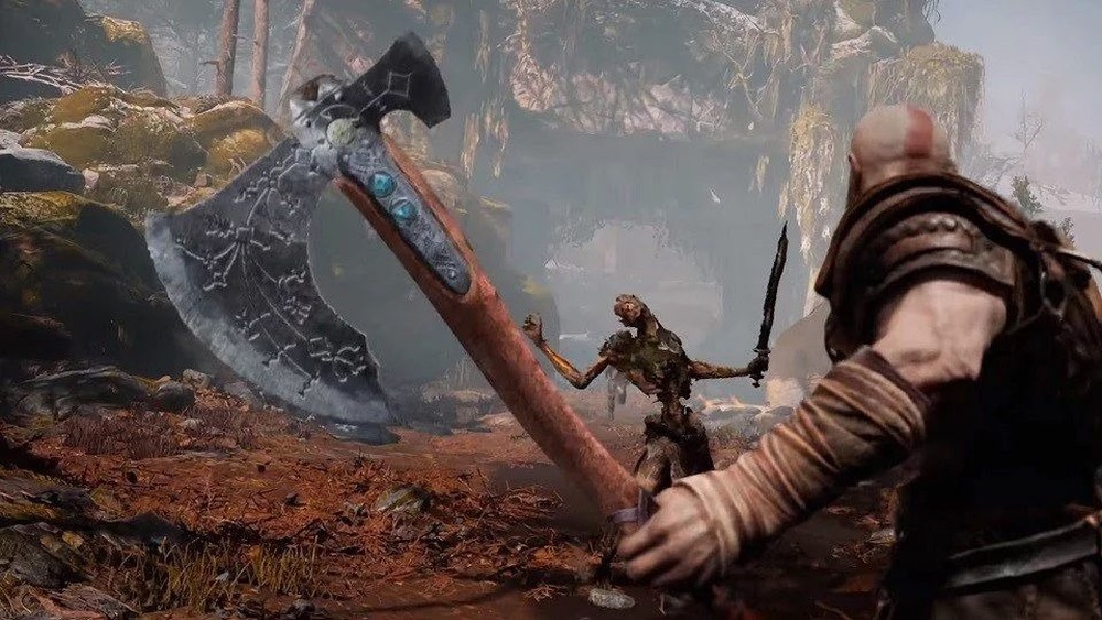 Kratos brandishes the Leviathan Axe