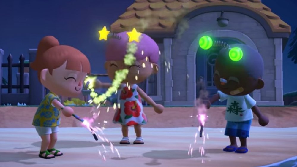 Animal Crossing fireworks