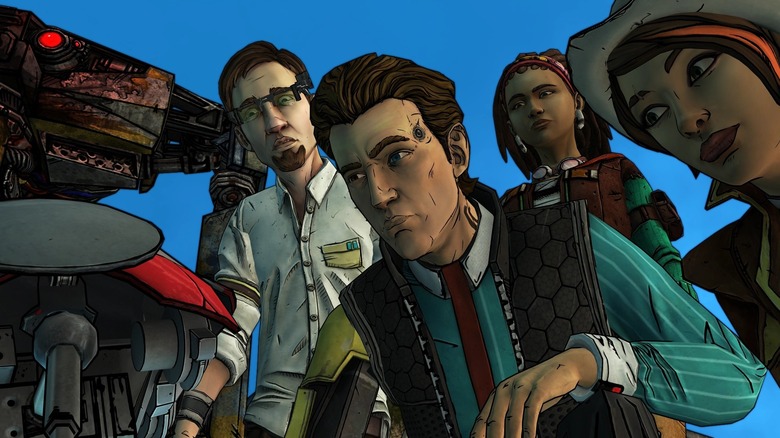 Tales from the Borderlands characters examining something