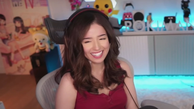 Streamer Pokimane laughing