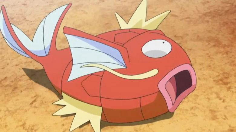 Magikarp flopping on the ground