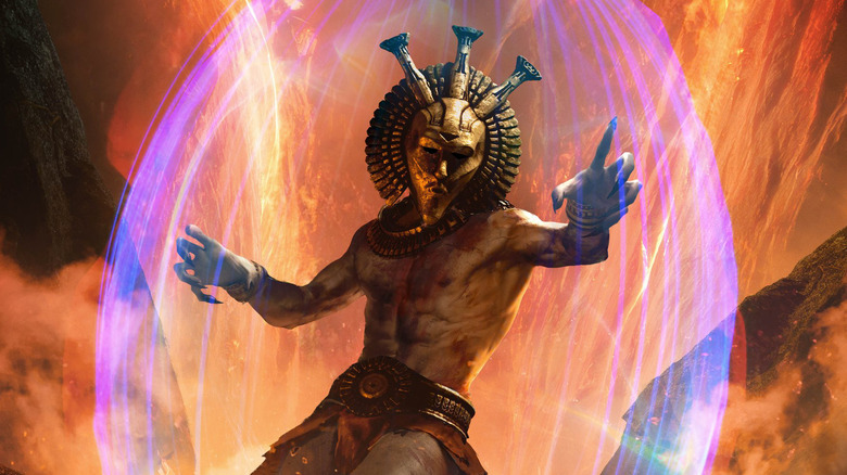 Dagoth Ur, the final boss and main antagonist of Morrowind, in his Legends art