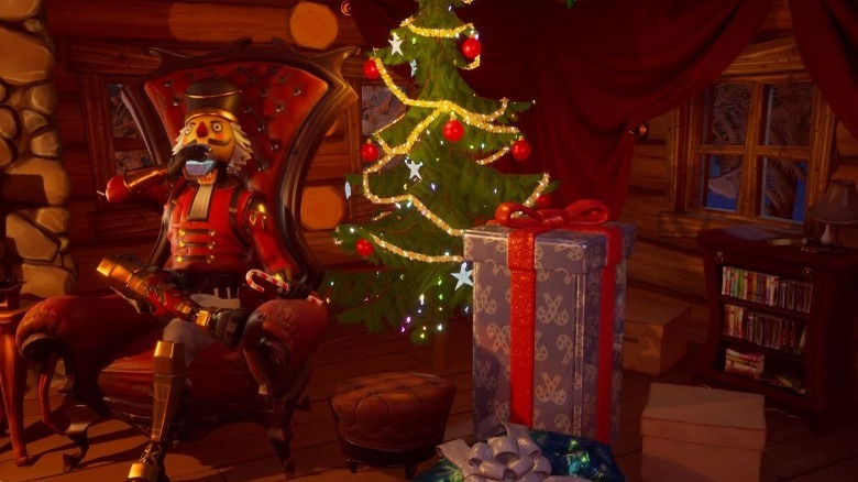 Nutcracker Santa with Winterfest presents