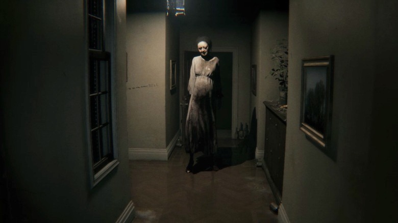 Ghost lurking in hallway