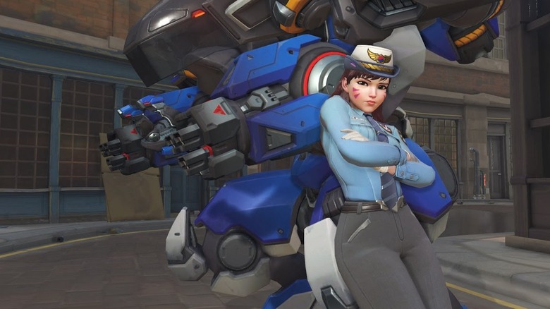 Officer D.Va with arms crossed