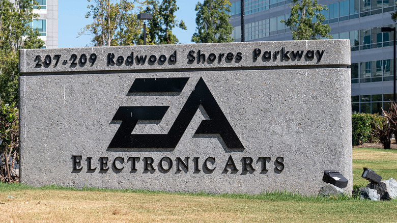 Electronic Arts logo on building