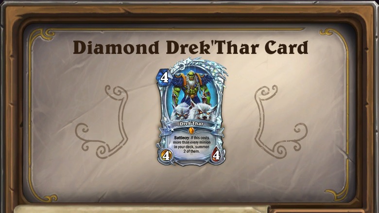 The diamond Drek'Thar card Hearthstone