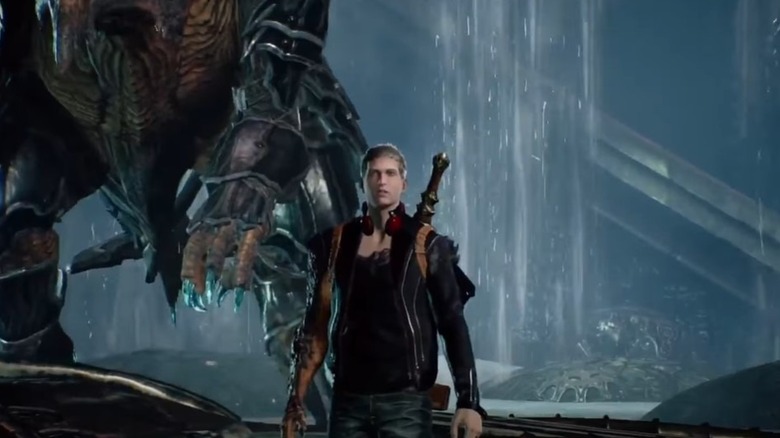 Scalebound character in cavern