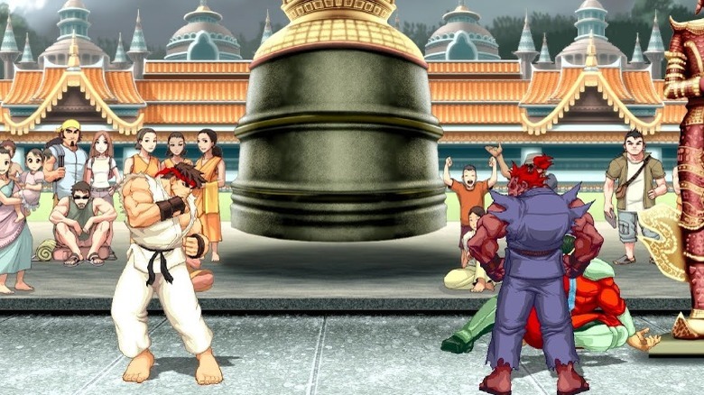 Akuma fighting Ryu in Street Fighter
