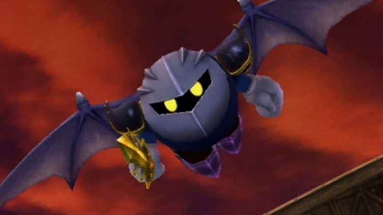 Meta Knight flying through the air in Super Smash Bros. Brawl