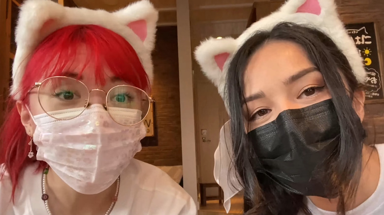 Lilypichu and Valkyrae in cat ears