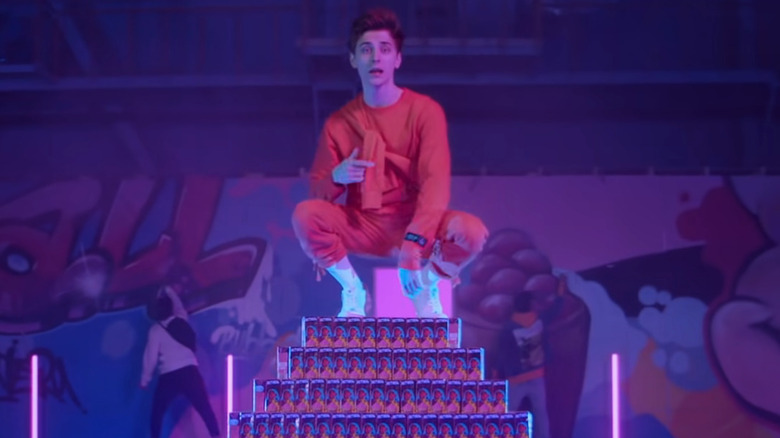 A4 dancing on juice box pyramid
