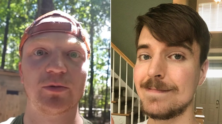 Unspeakable on left and MrBeast on right