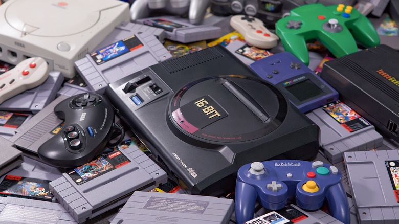 Retro video game consoles and games