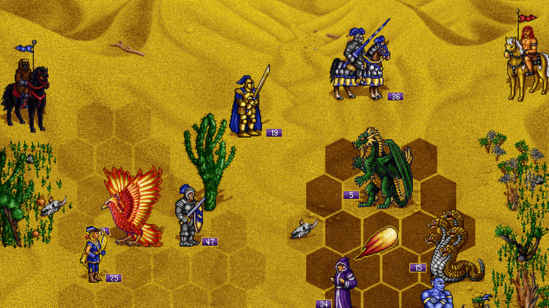 Heroes of Might and Magic 2 characters in desert