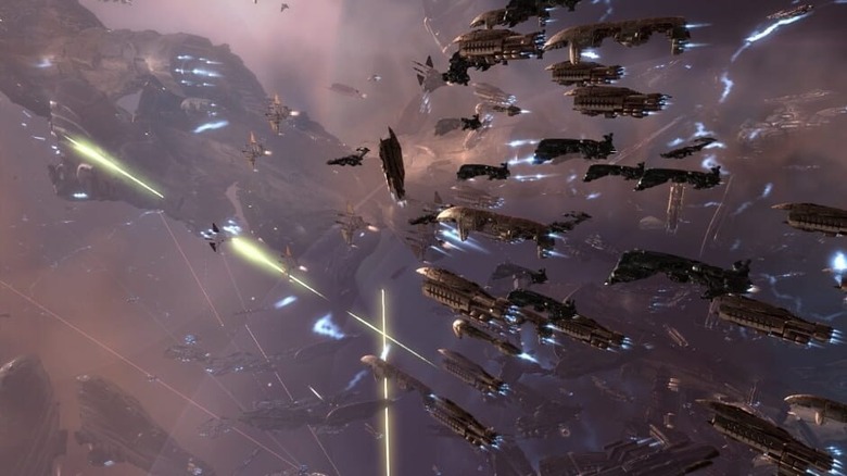 galactic fleet moving into battle