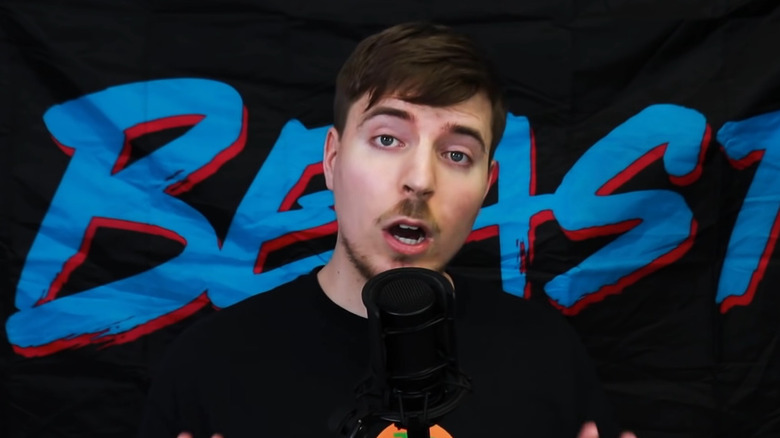 MrBeast talking into microphone