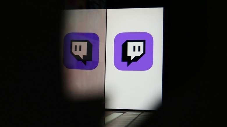 Twitch logo with mirrored image
