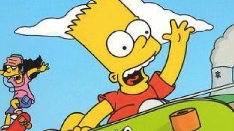 The Simpsons Skateboarding cover art