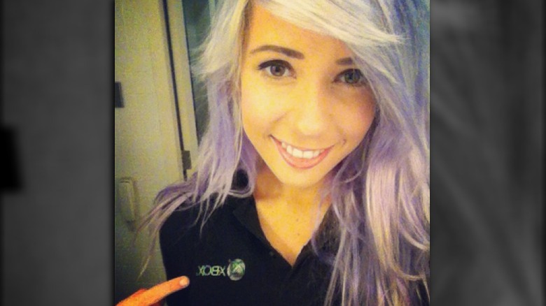 Alanah Pearce wearing an Xbox shirt