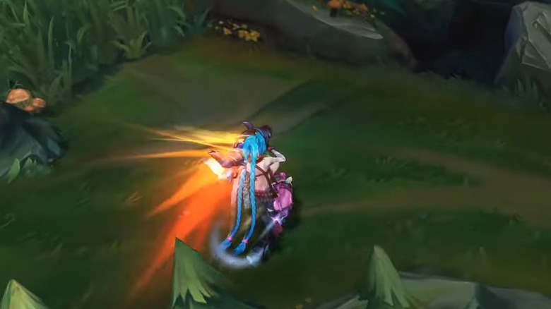 Jinx firing off rocket