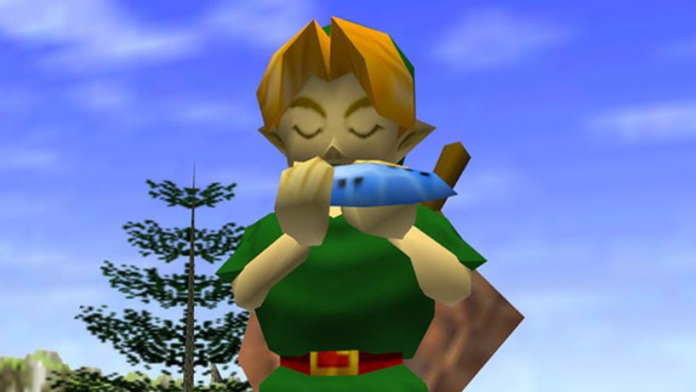Link plays the Ocarina of Time