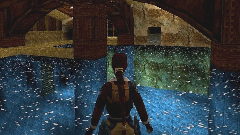 Lara explores an underground cavern