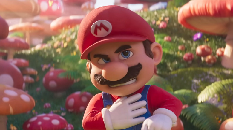 Mario clutching his heart