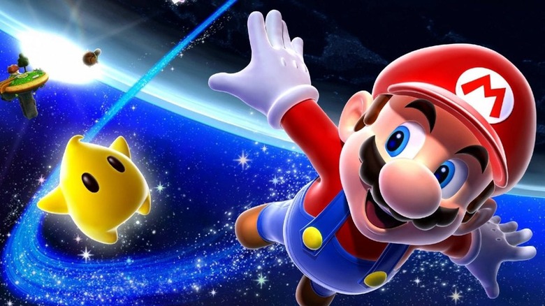 Super Mario Galaxy Mario flying with Luma