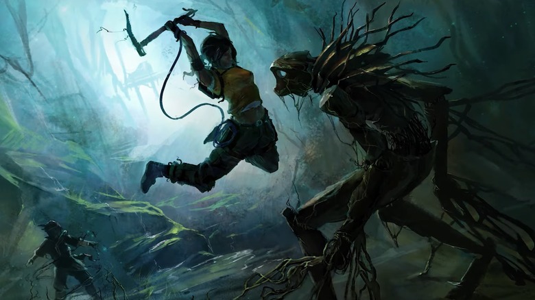 Lara Croft Tomb Raider Attacks Monster