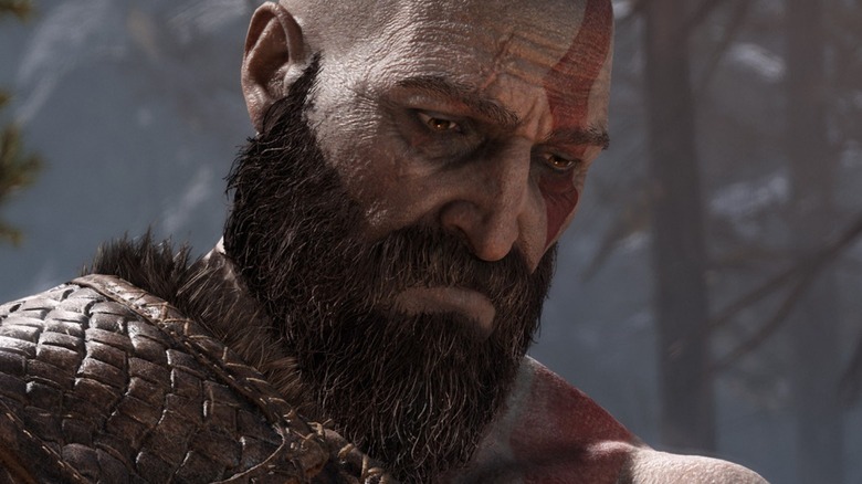 Kratos looking sad