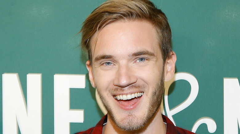 PewDiePie grinning