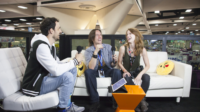 Matt and Marisha being interviewed