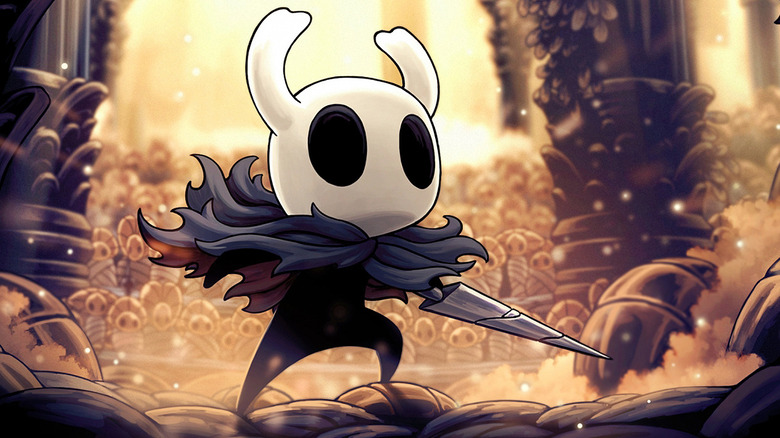 Hollow Knight fighting stance