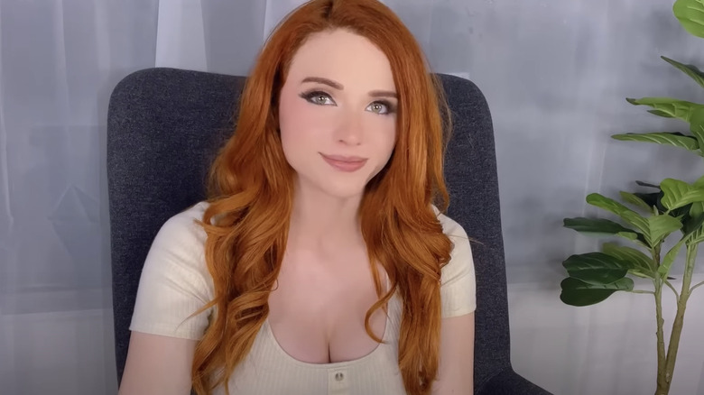 Amouranth smiles