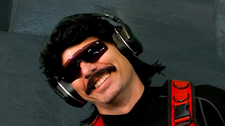 Dr. Disrespect laughing on CoD background