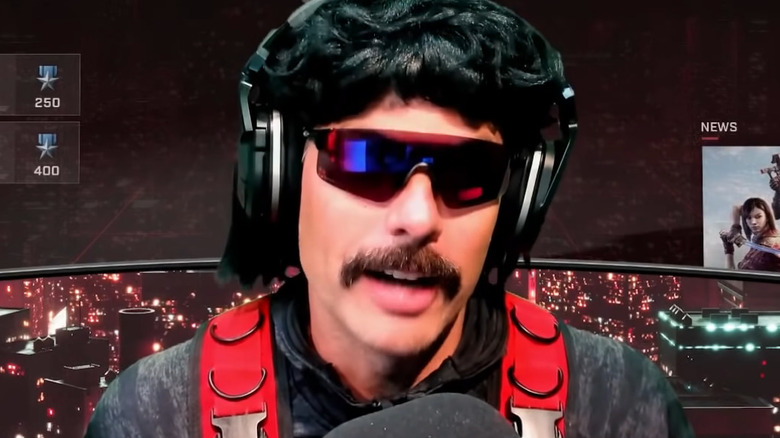 Dr. Disrespect talking into microphone