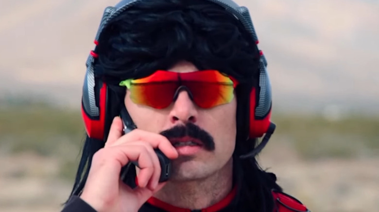 Dr. Disrespect talking on cell phone
