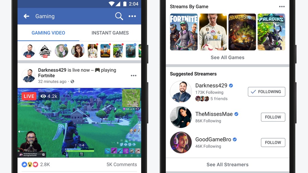 Streamer Facebook Gaming